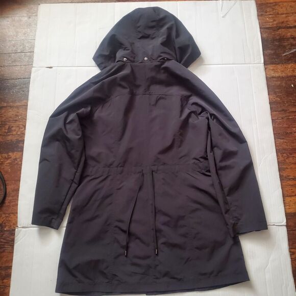 RFT Rainforest Mid Length black Brown Hoodie Windbraker Jacket Coat M mspr $129 - Picture 5 of 6